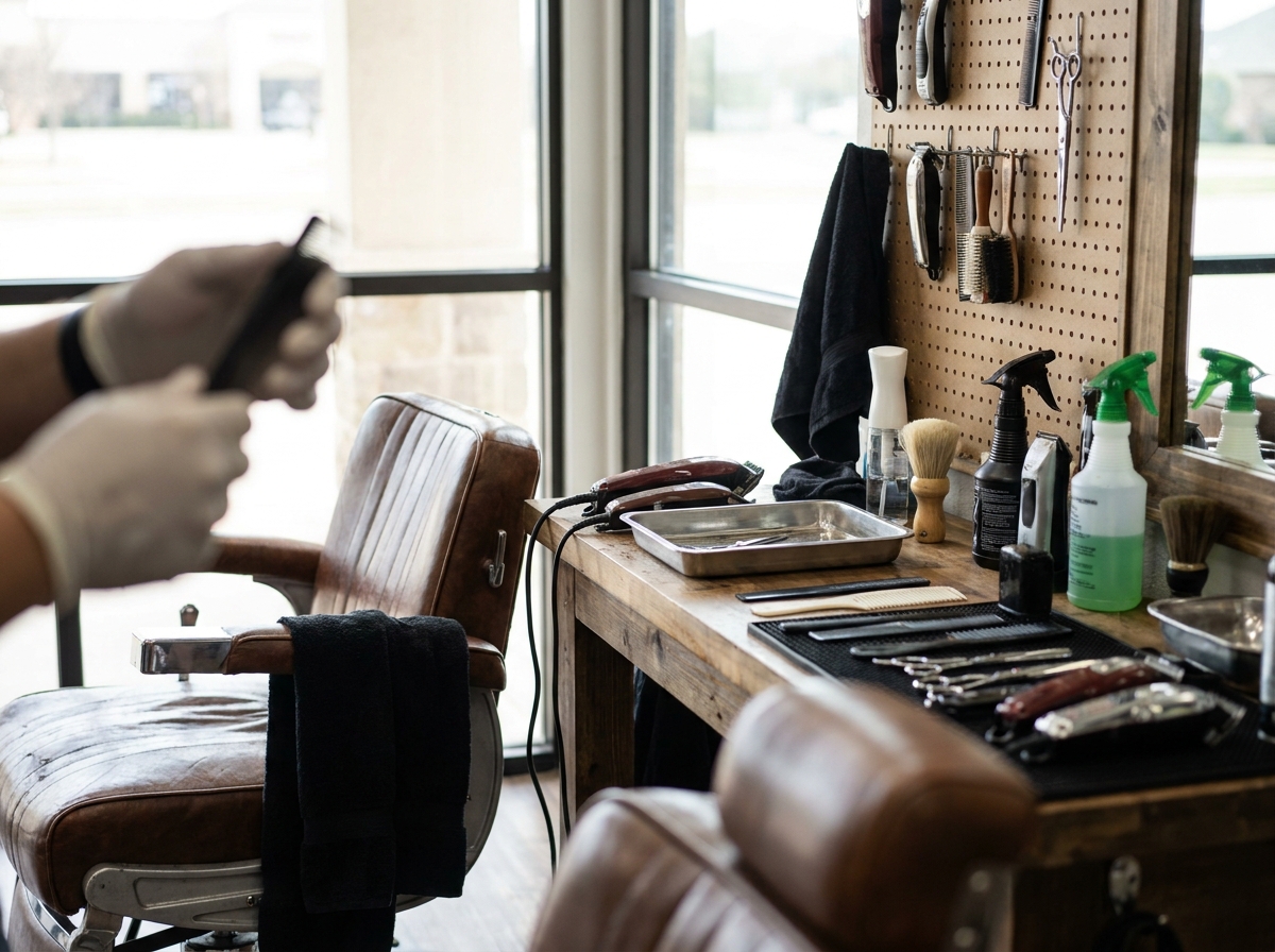 Sofia, barber, portrait